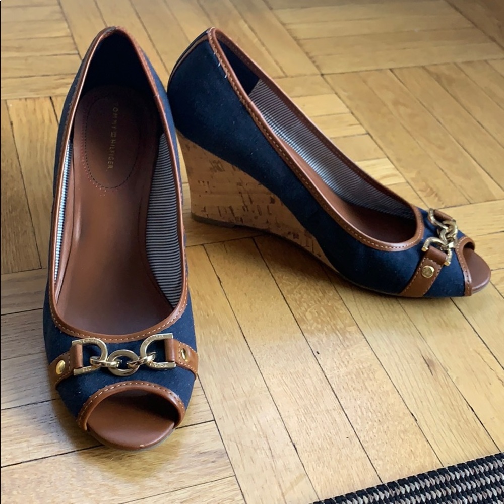 Tommy Hilfiger cork wedges